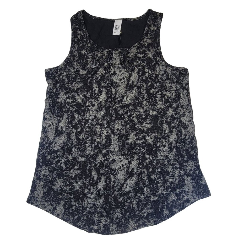 Daisy Rae Tank Top Sleeveless Black & Gray Womens Medium Cotton/Polyester New